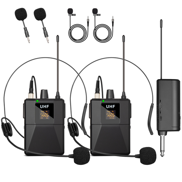 Q3 Lightweight UHF Wireless Lavalier Microphone Cardioid Polar Pattern for Home K Song Recording Teaching Condenser Microphone