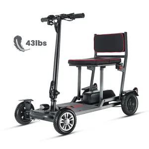 2024 yeni stil taşınabilir lüks ışık 19KG hareketlilik Scooter katlanabilir hafif yetişkin hareketlilik engelli