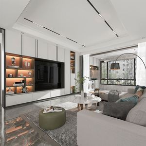 Mueble de TV Moderno y Elegante de Madera de Pino Maciza con Acabado Duradero, Función LED y Amplio Espacio de Almacenamiento para Entretenimiento en el Hogar, Salas de Estar y Hoteles - Product Image 4