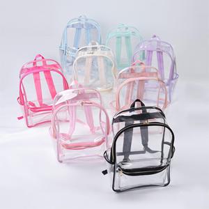 Customize Print <strong>Heavy</strong> <strong>Duty</strong> See Through Clear Bag Bag Kids Book Bag Metal Zipper Park Transparent Back Pack Women's <strong>Backpack</strong> - Product Image 4