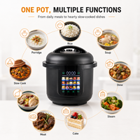 Cuisinière électrique intelligente multifonctionnelle ODM 6L 1000W avec 15 préréglages, contrôle tactile et minuterie de temporisation