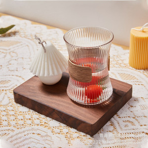 Blocs carrés en bois de noyer, pin et hêtre, matériau artisanal pour bricolage, base décorative pour sous-verre, style moderne et simple fait main - Product Image 2