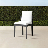Ensemble de mobilier d'extérieur en alliage d'aluminium durable pour salle à manger, table et chaises de jardin, idéal pour hôtels, villas et complexes hôteliers