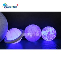 Ballons gonflables en PVC avec éclairage LED, ballons de planètes pour décoration de fête