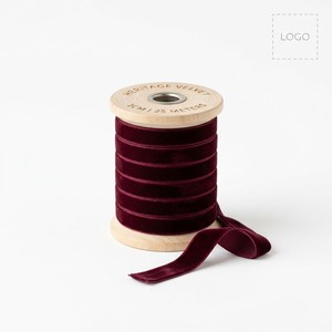 Nastro in Velluto Monofacciale da 1 cm - Bobina di Nastro in Velluto di Lusso per Accessori Fiocchi e Decorazioni Matrimoniali - Product Image 1