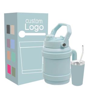 Gran Oferta Nuevo Diseño Vaso Térmico de Acero Inoxidable de 50 oz con Aislamiento al Vacío, Diseño de Dibujos Animados, Asa y Pajita, Gran Capacidad, para Vino, Regalos para Exteriores, Vaso de Regalo - Product Image 3