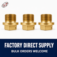 Bouchon d'étanchéité hexagonal en laiton avec bride pour raccords hydrauliques, conduites pneumatiques et systèmes de vannes – Approvisionnement direct usine