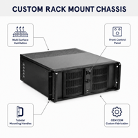 Boîtier de serveur industriel TZR 4U pour montage en rack, fabrication sur mesure par estampage de tôle, revêtement en poudre, usine OEM