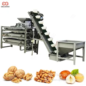 Máquina automática de craqueo de nueces, avellana, albaricoque, cáscara de almendra