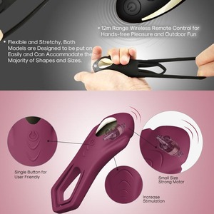 Herren Silikon Wasserdichter Vibrations-Doppel-Penisring G-Punkt-Stimulator Verzögerungsring für Sexuelle Ausdauer Erotikprodukte Großhandel - Product Image 3
