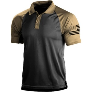 Polo de Golf de Verano para Hombre, Tejido, 100% Poliéster, Estampado Gráfico, Manga Corta, Elástico, Casual, Patriótico Americano, Raglán, Secado Rápido, ODM - Product Image 4