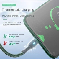 Kabel Pengisian Daya Cepat 3A Tipe-C Berbahan Nilon Kepang dengan Fitur Intelligent Auto-Cutoff untuk Ponsel & Kamera, Dapat Disesuaikan