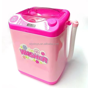 Set di 4 Mini Elettrodomestici per Famiglia Felice, Strumenti di Pulizia Simulati in Plastica per Bambini, Giocattoli per Bambole - Product Image 5