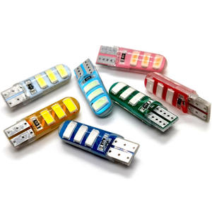 หลอดไฟ LED T10 5630 สำหรับรถยนต์ 6SMD ซิลิโคน W5W แบบหยดกาว 12V ขั้วต่อขนาดเล็ก ให้แสงสว่างสูง - Product Image 1