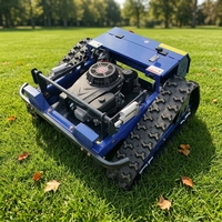 Tondeuse à gazon robotisée industrielle télécommandée, moteur à essence, chenilles, pour jardin, ferme, terrain accidenté, directement de l'usine