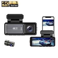 Offre Spéciale : Boîtier Noir de Voiture DVR WiFi GPS 4K – Caméra de Tableau de Bord Double Objectif Avant et Arrière avec Vision Nocturne HD