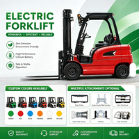 Exportateur Vérifié Chariot élévateur électrique autoporté 3,5 tonnes avec amortissement des vibrations, batterie au lithium et accessoires personnalisés pour atelier
