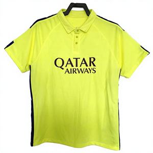 Uniforme de Fútbol de Verano, Manga Corta, Cuello Redondo, Retro, Camiseta de Visitante del Barcelona 2014/15, Estampada, de Secado Rápido, Personalizada, Unisex - Product Image 1