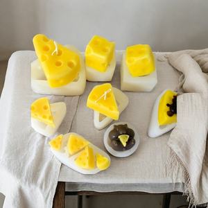 قالب سيليكون ثلاثي الأبعاد عالي الجودة على شكل جبنة من تايمزروي، قالب ألعاب طعام لطيف، قالب كعك واقعي للفنون والحرف اليدوية والديكورات وصناعة الشموع - Product Image 3