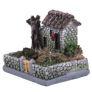 Ornement paysager miniature <span class=keywords><strong>en</strong></span> résine, maison <span class=keywords><strong>en</strong></span> pierre, décoration de <span class=keywords><strong>jardin</strong></span> pour l'intérieur et l'extérieur - Product Image 1