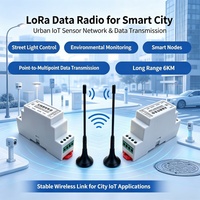 Módem Inalámbrico Industrial Lora 433MHz RS485 con Puerto Serial, Transmisión Bidireccional Transparente, Radio de Datos Remotos