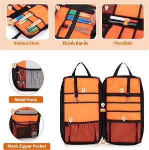 Échantillon gratuit, poignées de transport en cuir personnalisées, étui de rangement de luxe pour baguettes de batterie, sac de baguettes de batterie portable pour cadeau - Product Image 6