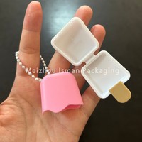 Étui de baume à lèvres ISMAN Luxury 2g pour enfants, motif popsicle, avec chaîne, boîte à rouge à lèvres mignonne en forme de crème glacée, conteneur en plastique PP, vente en gros, marque privée