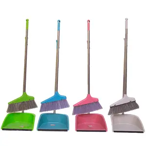 Dust Pans with Long Handle Indoor for Kitchen Room Office Broom and Dustpan Set for Home