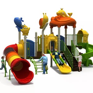 Ensemble d'équipement d'amusement extérieur pour enfants ensemble de balançoire et de toboggan en vinyle en plastique manèges de parc de toboggan d'<span class=keywords><strong>escalier</strong></span> pour parc d'attractions pour enfants - Product Image 3