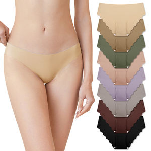 Aiermei-Culottes pour femmes sans couture, logo personnalisé découpé au laser, une pièce, <span class=keywords><strong>Tanga</strong></span> Hipster, marque privée collée, sans couture - Product Image 5