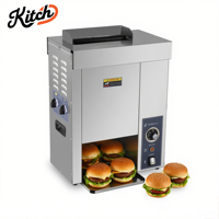 Machine à hamburger verticale populaire 50 pièces/min grille-pain à brassage rapide grille-pain à convoyeur électrique pour magasin de hamburger