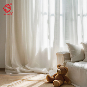 <span class=keywords><strong>Tissu</strong></span> de <span class=keywords><strong>rideau</strong></span> transparent 100 % polyester IFR aspect coton, largeur extra-large, style tombant, pour projets hôteliers - Product Image 6