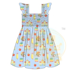 Venta caliente niños bebé niña vestidos de verano infantil sin mangas con volantes vestidos chico bambú cómodo faldas suaves - Product Image 5