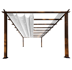 Tenda da Sole Retrattile di Alta Qualità per Giardino e Balcone, Pergola con Telaio in Alluminio, Manuale, per Esterni - Product Image 1