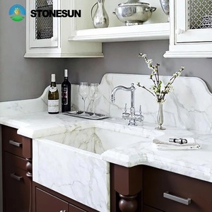 Lavello da <span class=keywords><strong>cucina</strong></span> StoneSun in marmo bianco elegante, lavello a grembiule in marmo naturale personalizzato per fattoria - Product Image 5