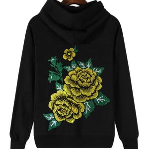 <span class=keywords><strong>Felpa</strong></span> con Cappuccio con Applicazione di Strass a Forma di Testa di <span class=keywords><strong>Tigre</strong></span>, Stile Streetwear con Cristalli Fluorescenti - Product Image 2