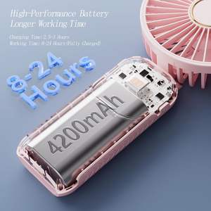 Hot Sale 5 Speed Portable <b>Rechargeable</b> <b>Fan</b> Handheld Cooling Mini <b>Fan</b> Custom Multi-angle Adjustment <b>Fans</b> - Product Image 3