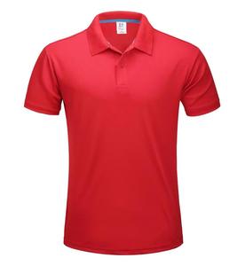 Polo personnalisé à manches courtes pour hommes <span class=keywords><strong>Chemise</strong></span> de sport vierge <span class=keywords><strong>rouge</strong></span> à séchage rapide avec style formel et motif imprimé - Product Image 1