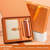 Coffret Cadeau d'Affaires de Luxe Personnalisé en Cuir : Carnet 100 Feuilles, Stylo et Tasse Isotherme – Idéal pour Promotion et Logo d'Entreprise