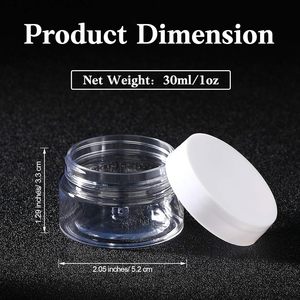High Quality Clear PET <b>Plastic</b> <b>Jars</b> 4OZ 8OZ 16OZ Empty Cans with White Lids for Cosmetic Cake Food Packaging - Product Image 2