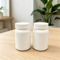 Bouteille ronde en HDPE de qualité alimentaire de 300 ml, capsule personnalisée, bouchon à vis coloré, conteneur pour médicaments