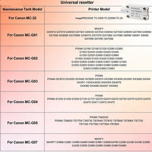 Afvaltankchip-resetter voor Canon MC-32 MC-G01 MC-G02 MC-G03 MC-G04 MC-G05 MC-G06 MC-G07 Universele reset Alle modellen - Product Image 4