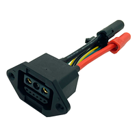 Connecteur haute intensité 50A, fil en silicone 10AWG, prise femelle à verrouillage fileté pour stockage d'énergie, batterie de véhicule électrique