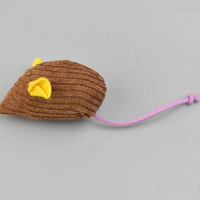 Jouet pour chat en peluche rayé en forme de petite souris, durable, résistant aux griffures et aux morsures, jouet de simulation