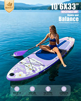 Planche à pagaie gonflable Aisunss, planche de SUP gonflable pour l'extérieur, planche de surf à pagaie avec pagaie
