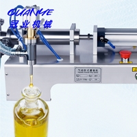 Machine de remplissage de liquides pneumatique de haute précision en acier inoxydable pour jus, huile, emballage en verre et en sachet, 100-1000 ml