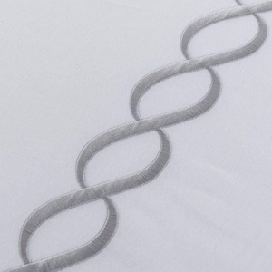 100% cotton mutli mảnh khách sạn bedding Set thêu hình học trải giường Ga Trải Giường Bộ - Product Image 6