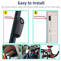 Alarme antivol pour vélo et moto, détection 3D, fonction SOS, étanche IP65, 113 dB, vibration, 433 MHz, sirène pour vélo