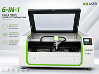 Máquina Láser de Fibra Co2 6 en 1 JQLASER, 1300mm*900mm, Máquina de Corte, Soldadura y Limpieza Láser de Fibra Co2 para Madera, Acrílico, Acero y MDF