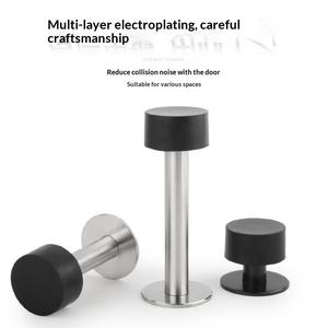 Butée de porte en acier inoxydable anti-collision, installation murale domestique, base épaissie, caoutchouc silencieux, vente en gros Chine - Product Image 4